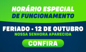 Horário especial de funcionamento no feriado de 12 de outubro, destaque para Nossa Senhora Aparecida, confira as informações no blog do Prezunic.