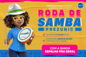 Banner da Roda de Samba Prezunic.