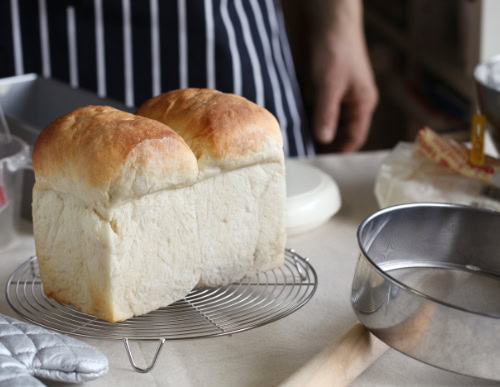 Pão de forma caseiro.